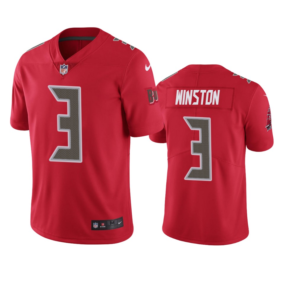 Tampa Bay Buccaneers Men Nike NFL  #3 Jameis Winston Red Vapor Limited Jersey->los angeles dodgers->MLB Jersey